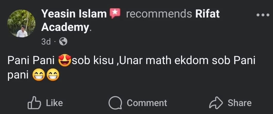 Rifat Academy student review
