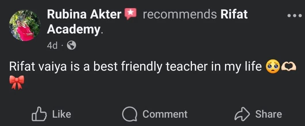 Rifat Academy student review