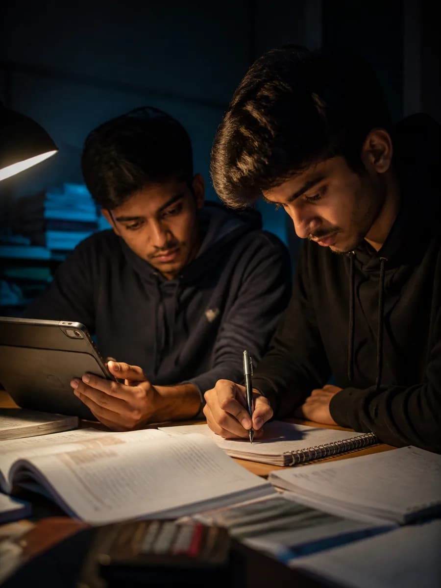 পরীক্ষার প্রস্তুতিতে ব্যস্ত শিক্ষার্থীরা
